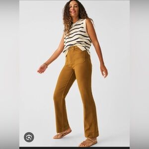 Faherty Women’s Stretch Terry Pants Brown Bronze 28